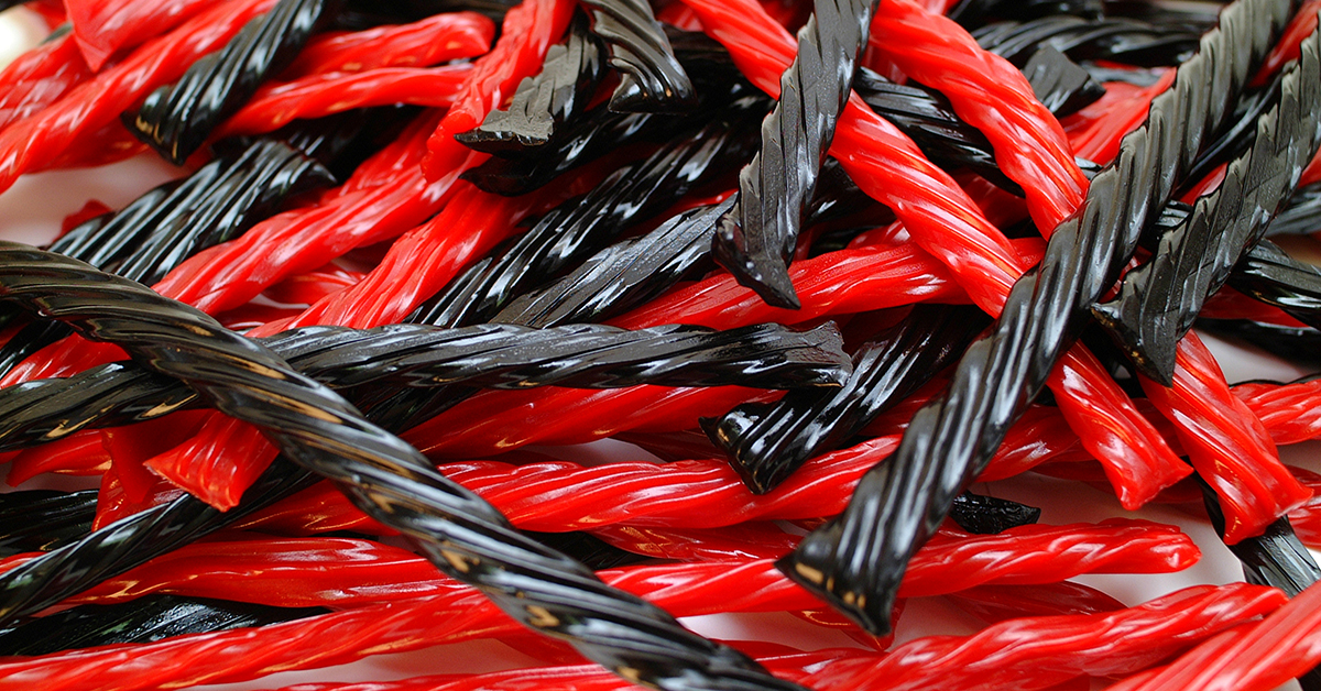 Red and Black licorice